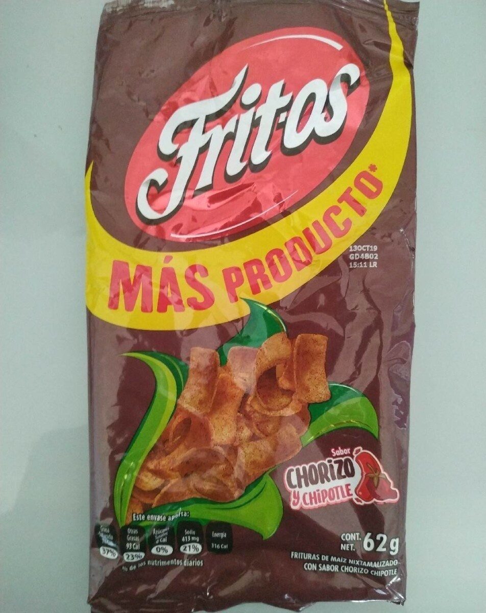 Botana Fritos Chorizo Con Chile Sabritas 60gr - Balu