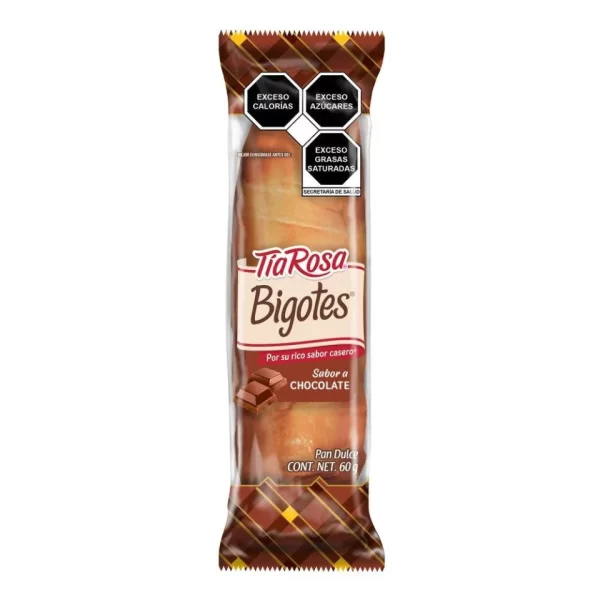 Bigotes Relleno de Chocolate Tia Rosa 60Gr