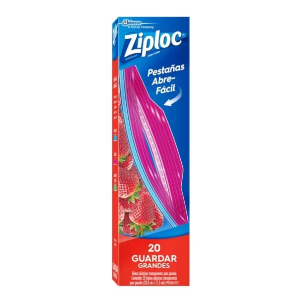 Bolsas Hermeticas Ziploc Grande con 20 Piezas