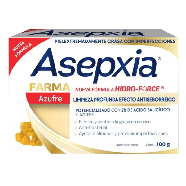 Jabon asepxia azufre 100g