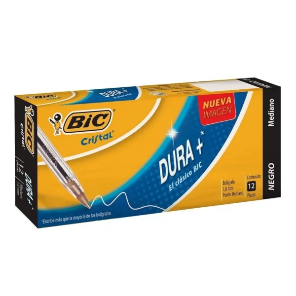 Lapicero Negro Bic con 12 Piezas