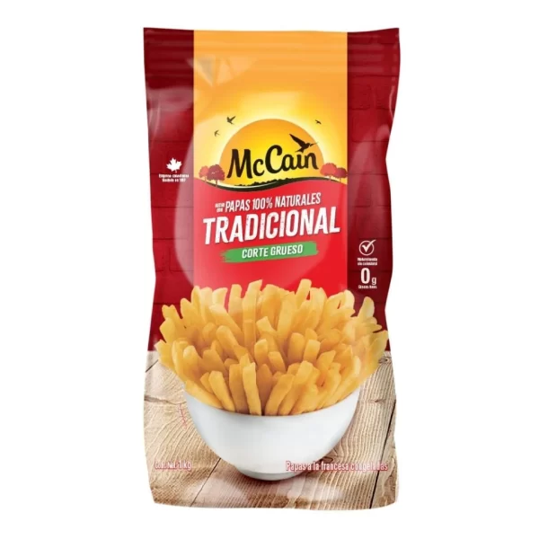 Papas a la Francesa Tradicional Corte Grueso McCain de 1 kg