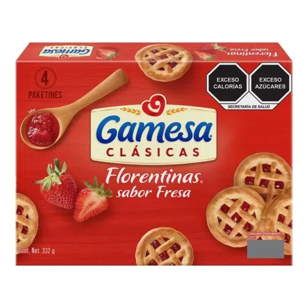 Galletas Florentinas Fresa Gamesa 332 gramos